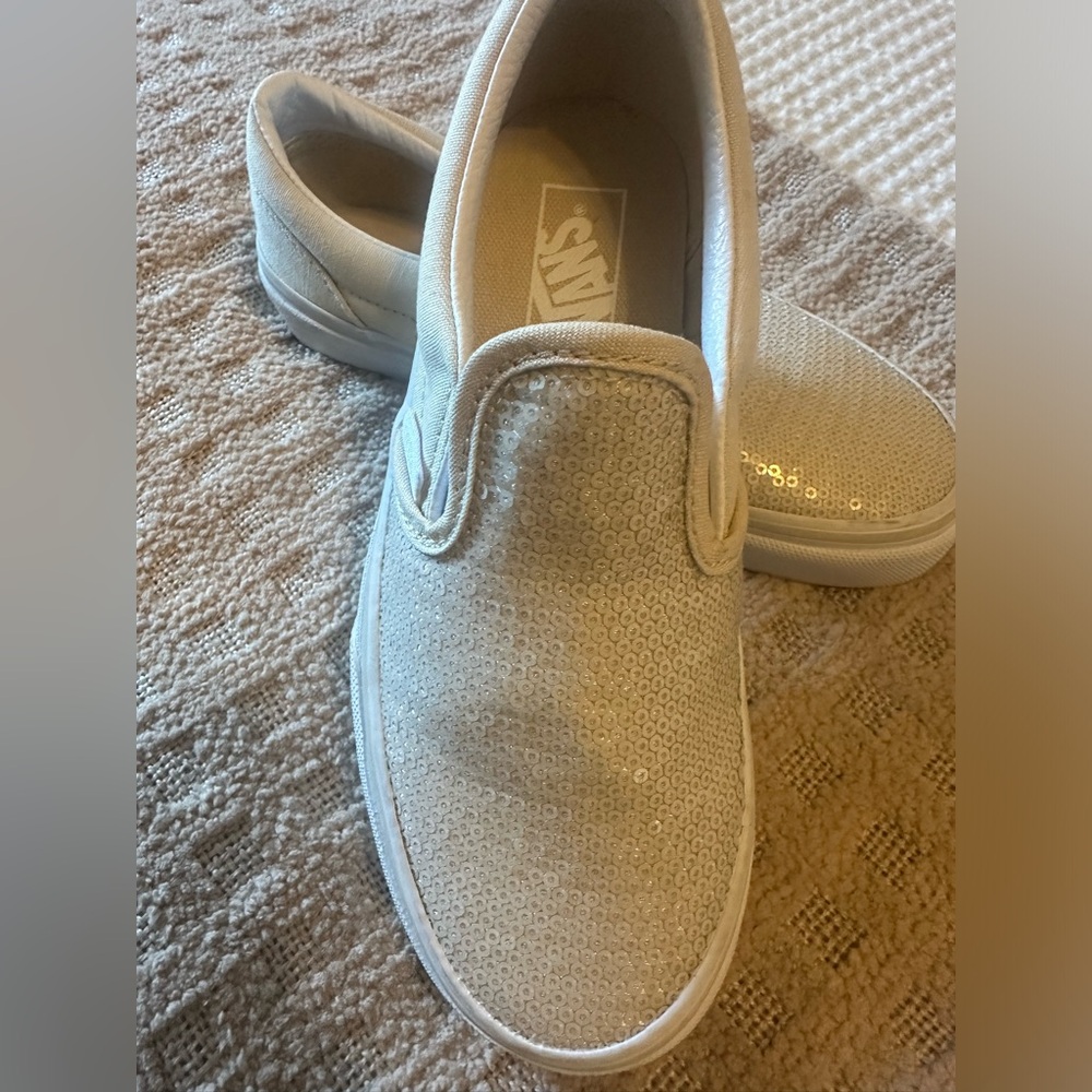 VANS New Girls Sz Shoes Slip On Sequins (new)